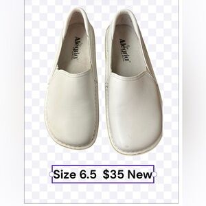Alegria Kids White Slip-On Clogs